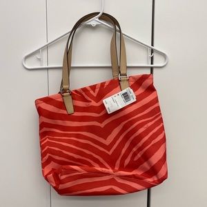 NEW/NEVER USED Orange Tiger Stripe Coach Purse